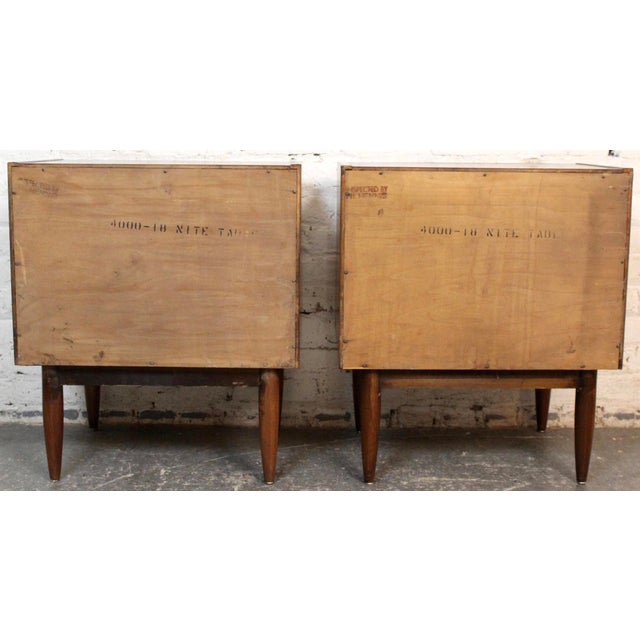 Mid 20th Century Pair of 'Dania' Night Stands by Merton Gershun for American of Martinsville For Sale In New York - Image 6 of 16