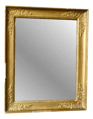 Large French Antic Golden Mirror