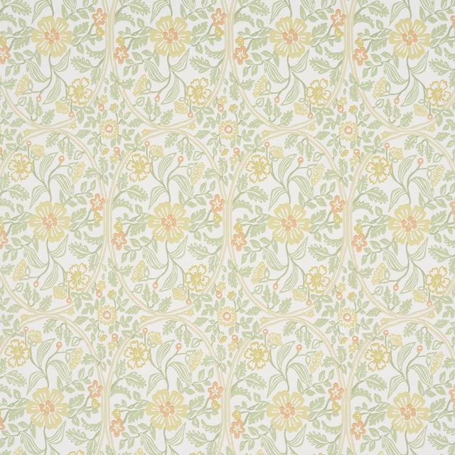 SAMPLE - Schumacher Garden Guild Wallpaper In Marigold For Sale