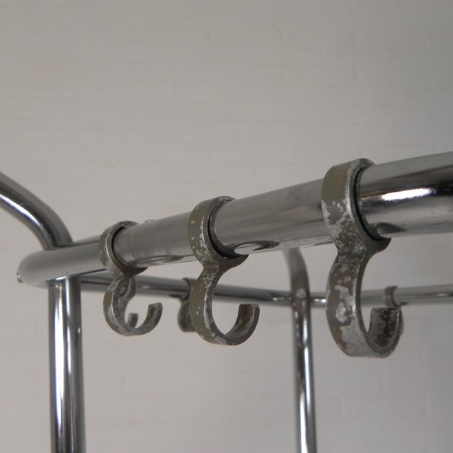 Black Freestanding Coat Rack with 4 Tubes and 12 Hooks from Tubax, 1950s For Sale - Image 8 of 18