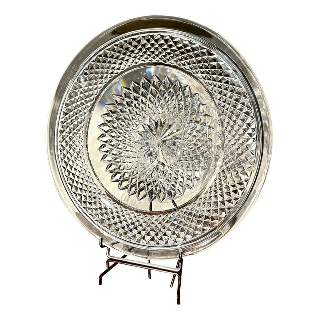 Decorative Plate in Montcenis Crystal, 1800s For Sale
