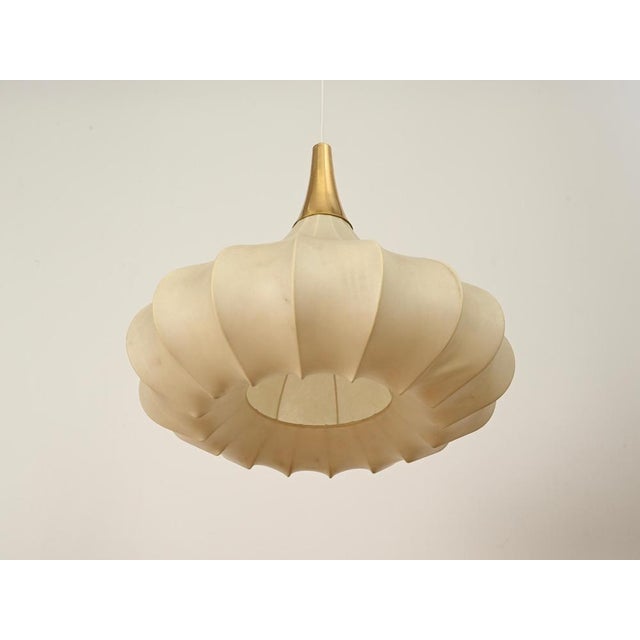 Large Mid-Century Beige Flower Cocoon Pendant by Achille Castiglioni for Hille, Italy, 1960s For Sale - Image 12 of 14