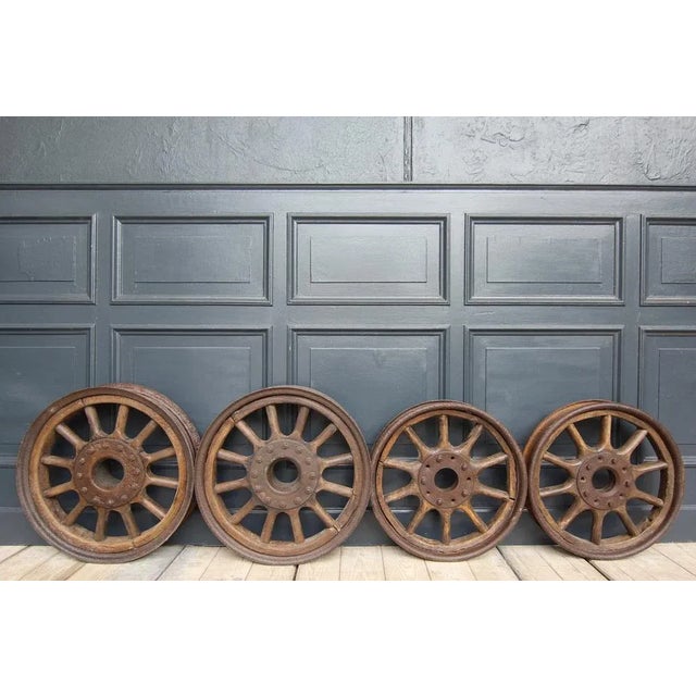 Vintage Car Spokes, Set of 4 For Sale - Image 4 of 13