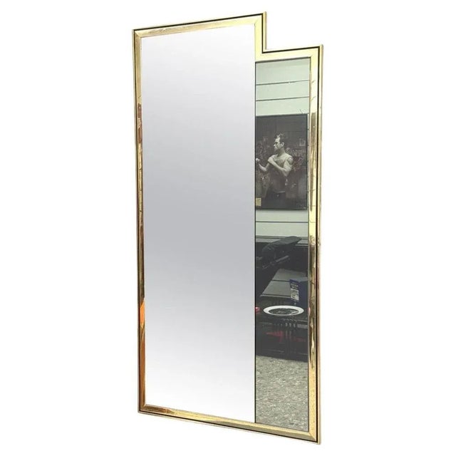 Silver Geometric Mirror, Italy, 1970s For Sale - Image 8 of 8