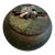 Modern Asian Raku & Polished Stone Small Lidded Jar For Sale