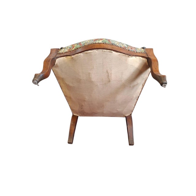 Brown Italian Paolina Armchair with Fabric, 1890 For Sale - Image 8 of 16