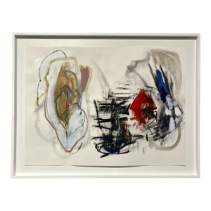 Mixed Media Abstract Painting Pelican by Melanie Brown