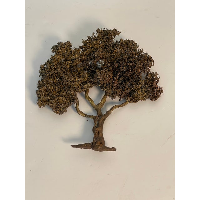 Vintage Brutalist style Curtis Jere bronze wall sculpture.Mid century modern home decor.