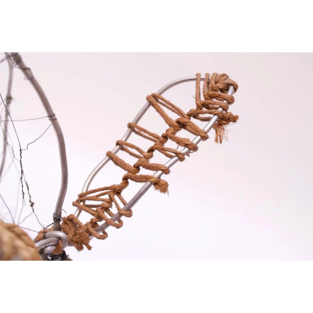 Silver Joyce Blum Mounted Wire Native American "Face" Sculpture For Sale - Image 8 of 12