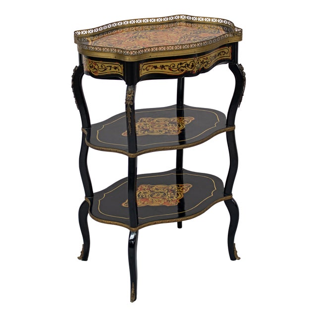 Napoleon III Style Shelf with Boulle Inlays, 1970s For Sale