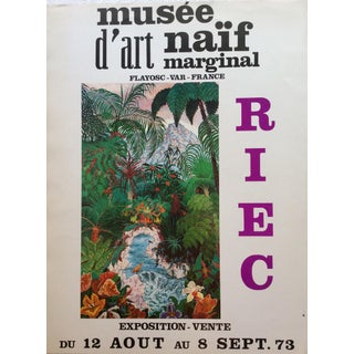Nature Depicted 1970s Vintage Riec Art Exhibition Poster For Sale