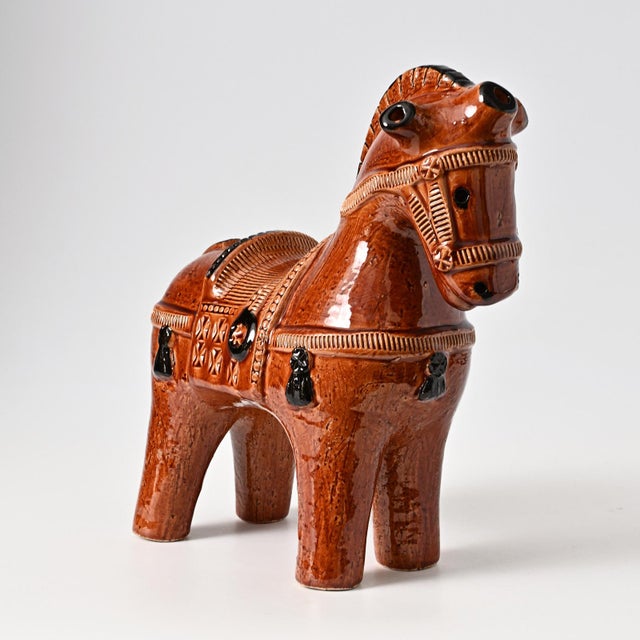 Bitossi Ceramic Horse Figurine by Aldo Londi for Bitossi, 1960s For Sale - Image 4 of 12