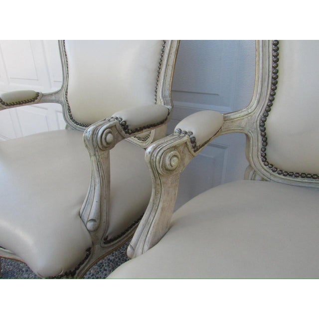 Set of Six Painted French Louis XV Style Dining Chairs For Sale - Image 13 of 18