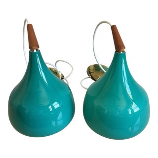 Scandinavian Modern Pendant Lights, Pair For Sale