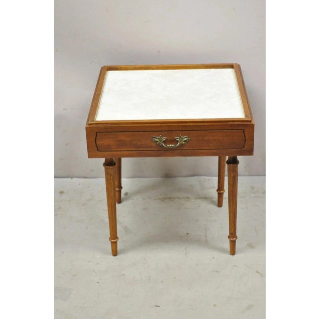 Vintage Mark Adam Co. Mid Century Modern Stacking Folding Snack Table - Set of 3 For Sale - Image 10 of 12