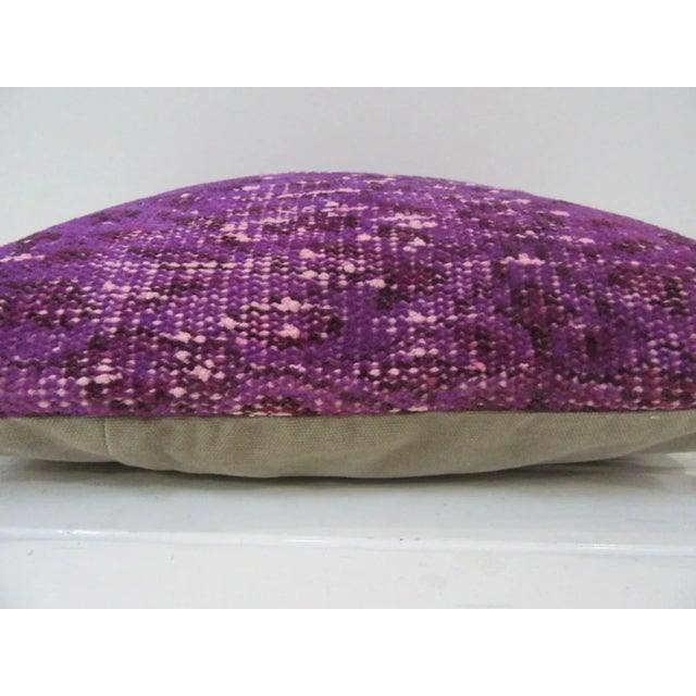 Contemporary Turkish Handmade Purple Pillow Cover For Sale - Image 3 of 4