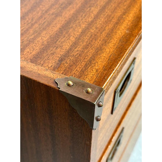 Mid-Century Modern Marine Chest of Drawers in Teak Veneer from Gautier, France, 1960s For Sale - Image 3 of 9