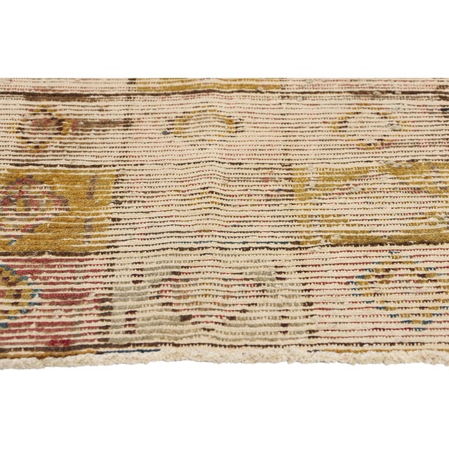 Distressed Vintage Square Persian Lori Rug - 04'00 X 04'05 For Sale - Image 4 of 9