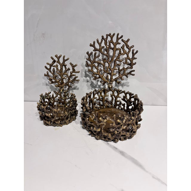 Metal 1980s Mina Brass Boxes Set 2 , Coastal Style or Can Be Used for a Candle Holder For Sale - Image 7 of 12