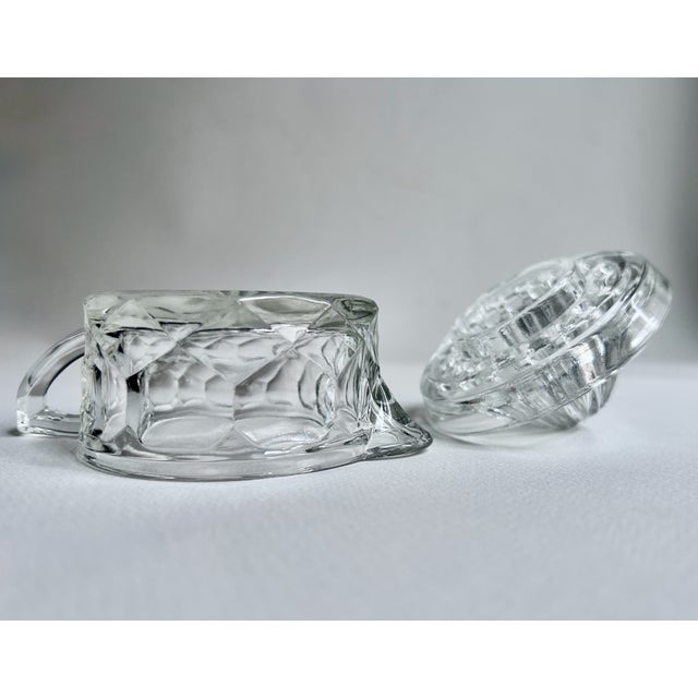 Heisey Style Two Piece Clear Handled Glass Juicer, C. 1930's For Sale In New York - Image 6 of 14