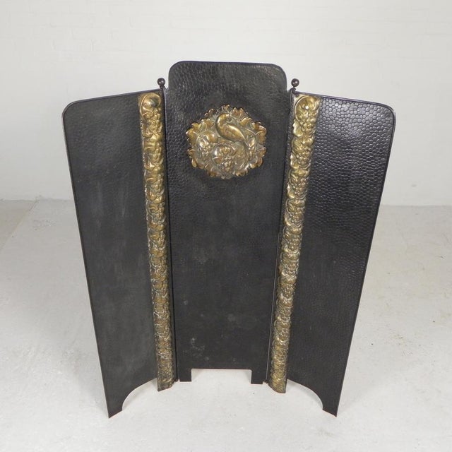 Art Deco Room Divider in Steel with Brass Details, 1930s For Sale - Image 3 of 18
