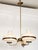 1960's Stilnovo Style Walnut and Brass Chandelier For Sale - Image 10 of 17