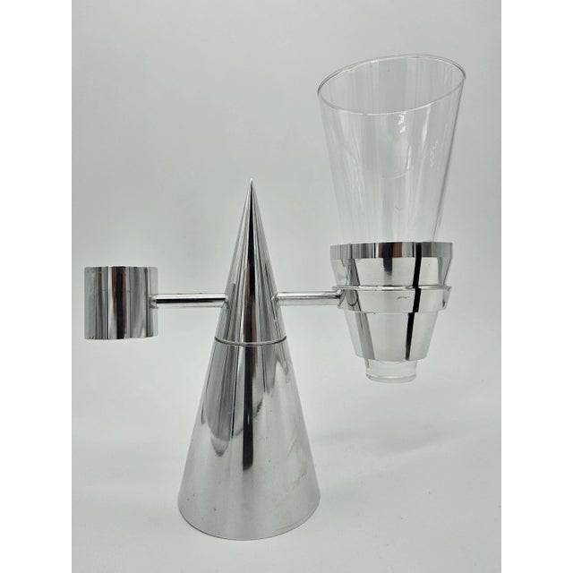 Gray Stainless Steel and Glass Toothbrush Holder with Box, 1980 For Sale - Image 8 of 8