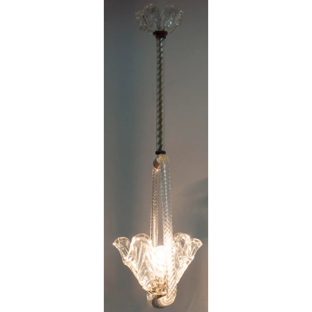 Metal Murano Glass Pendant from Barovier & Toso, 1940s For Sale - Image 7 of 12