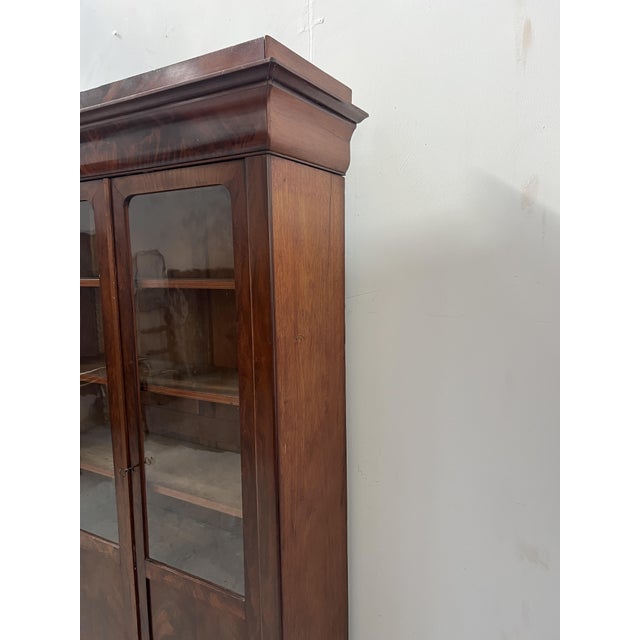 19th Century Louis Philippe Mahogany and Mahogany Veneer Bookcase For Sale - Image 6 of 13