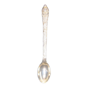 Extra Large Silverplated Serving Spoon, Santa Claus Motif