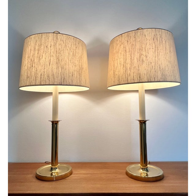 Mid-Century Modern Vintage Table Lamps from Vereinigte Werkstätten München, 1950s, Set of 2 For Sale - Image 3 of 11