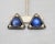 Vintage 1950s Signed Napier Silvertone Blue Moonglow & Faux-Pearl Clip Earrings - 2 Pieces For Sale In Philadelphia - Image 6 of 9