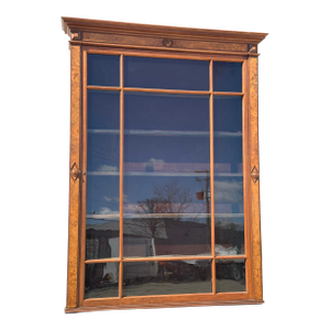 Antique Custom Made Burl Wood Display Case