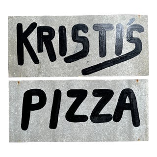 Vintage Kristi's Pizza Sign For Sale