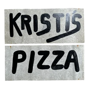 Vintage Kristi's Pizza Sign