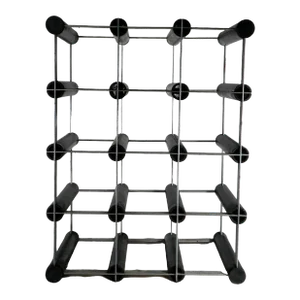 Mid Century Architectural Aluminum and Plastic Wine Rack