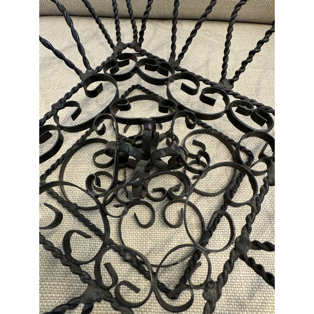 Antique French Wrought Iron Basket For Sale - Image 4 of 4