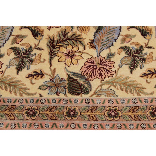 1990s Shabby Chic 1990's Pak-Persian Ivory/Pink Wool Rug - 3'0'' X 5'0'' For Sale - Image 5 of 9