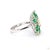Green 1.45 Carat Round Brilliant Cut Diamond Emerald Gold Ring, Size 6.5 For Sale - Image 8 of 9