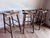 Set of 3 Mid Century Bar Stools Primitive Craft Movement Turned Walnut Bobbin Spindle Legs and Danish Cording Woven Seats For Sale - Image 13 of 13