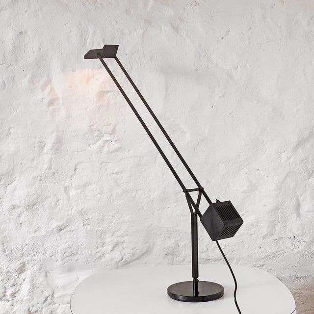 Fase Lamp Cisne Table Model in Black, Madrid, 1980 For Sale - Image 4 of 11