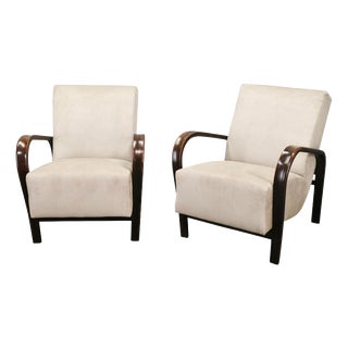 Vintage Lounge Chairs by Kropáček & Kozelka for Interior Prague, 1940s, Set of 2 For Sale
