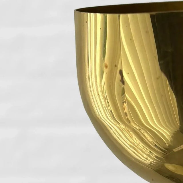 Mid-Century Modern Scandinavian Pendant in Brass and Glass, 1940s For Sale - Image 6 of 10