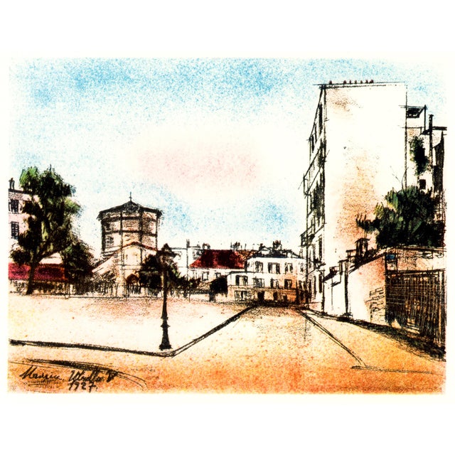 Original collotype print after the earlier Maurice Utrillo lithograph, from the limited edition portfolio "Twenty Four...
