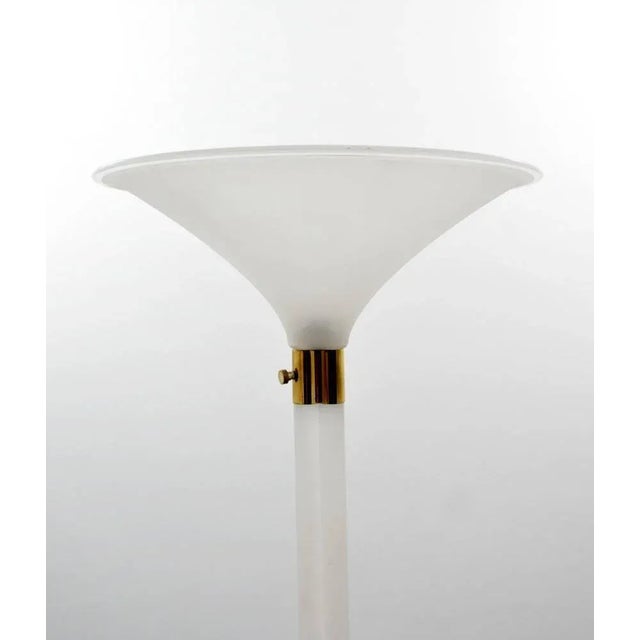 A stunning pair of monumental torchere or floor lamp designed by Karl Springer for Karl Springer Ltd, circa 1970s. Tall...