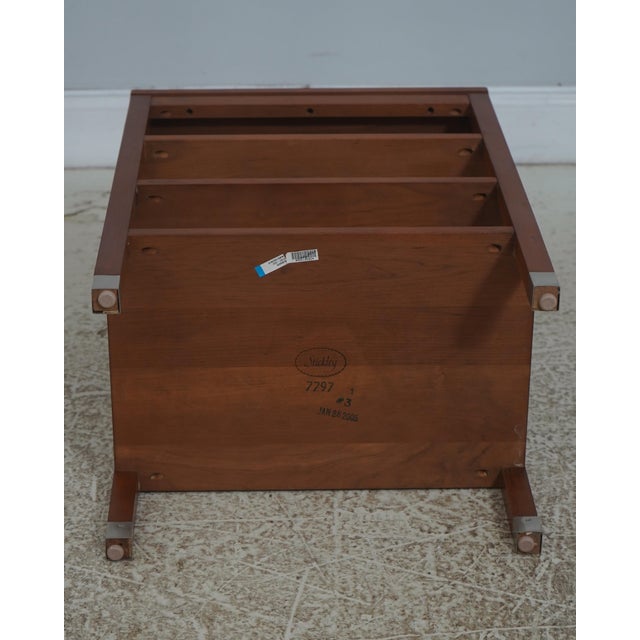 Stickley Cherry 4 Tier Open End Table For Sale - Image 11 of 12