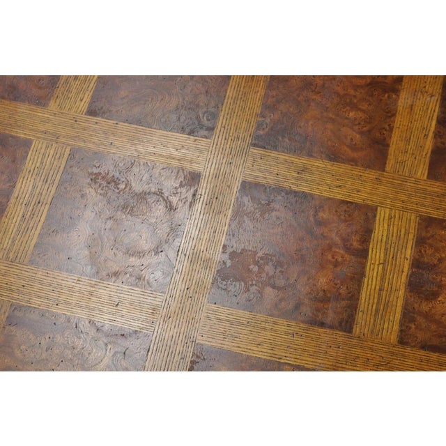 Vintage Baker Barley Twist Oak & Burlwood Parquetry Octagonal Coffee Table For Sale - Image 11 of 17