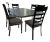 Custom Dining Table Set With Leather Chairs For Sale