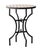 Moroccan Matthew Izzo Home 24" Round Yellow and White Striped Moroccan Zellige Tile Bistro Table on Iron X Base For Sale - Image 3 of 3