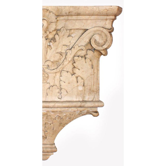 Column Capitals Carved Marble - A Pair For Sale - Image 4 of 5